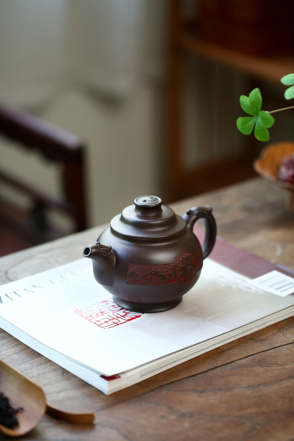 珍藏送礼级紫砂重器｜高级工艺美术师·许时娟 亲制【福至壶】原矿极品老紫泥 370cc - ZishaTeapotChina