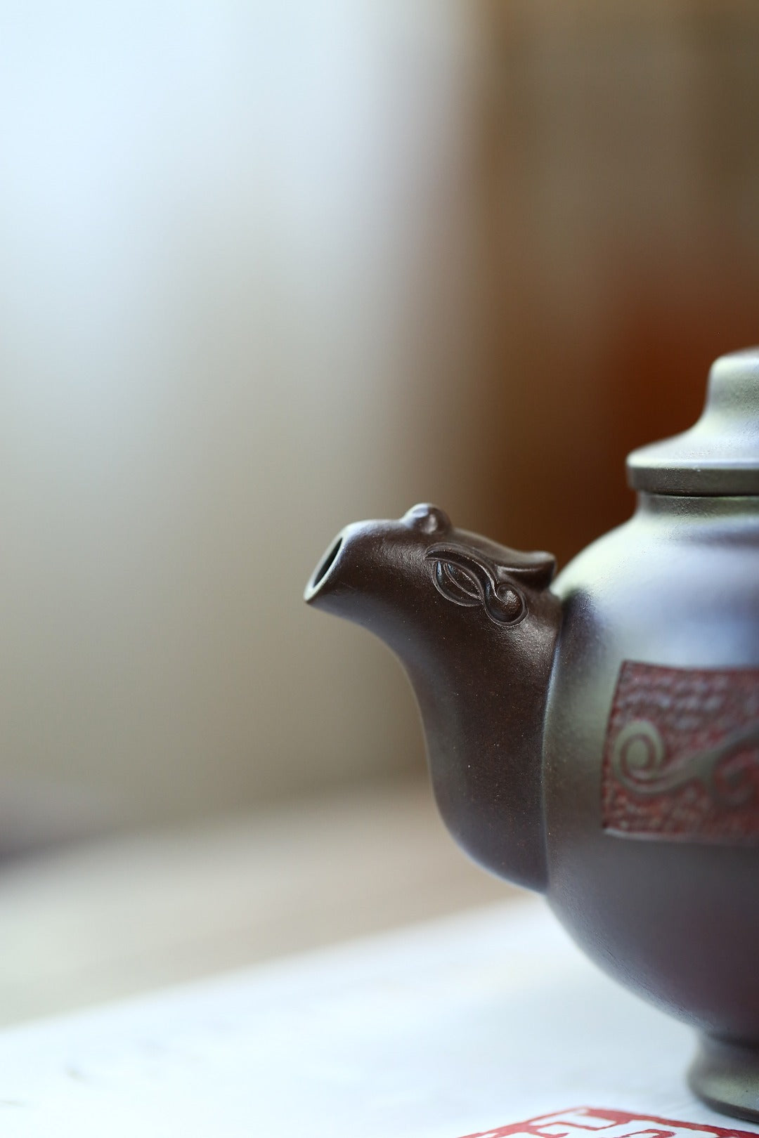 珍藏送礼级紫砂重器｜高级工艺美术师·许时娟 亲制【福至壶】原矿极品老紫泥 370cc