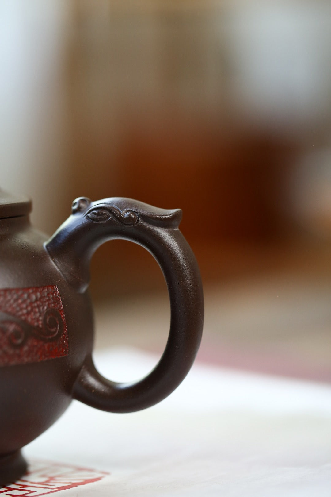 珍藏送礼级紫砂重器｜高级工艺美术师·许时娟 亲制【福至壶】原矿极品老紫泥 370cc