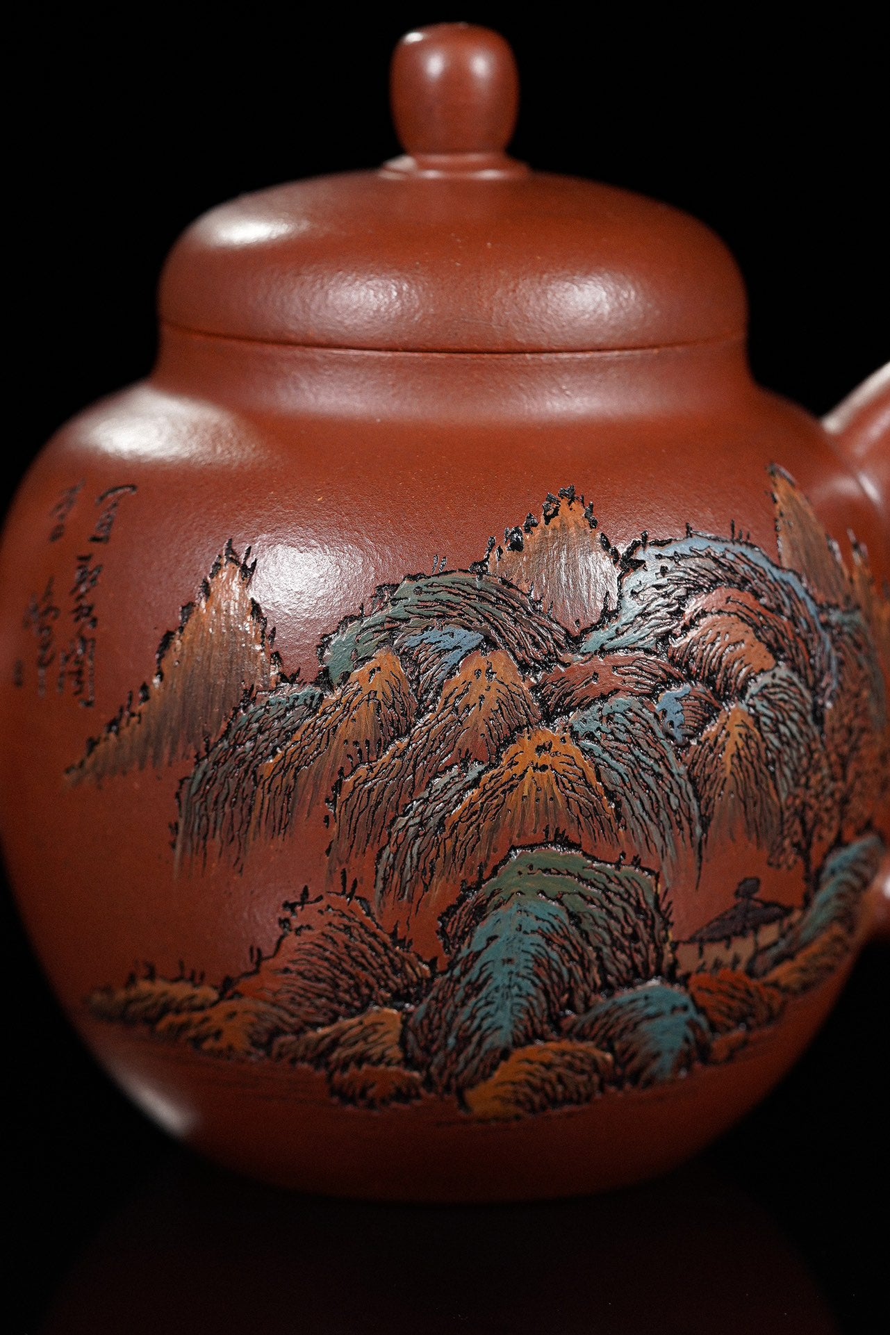 江山入壶·彩刻之巅李峰大师恭王府馆藏臻品《宫灯壶》原矿极品底槽清·250cc
