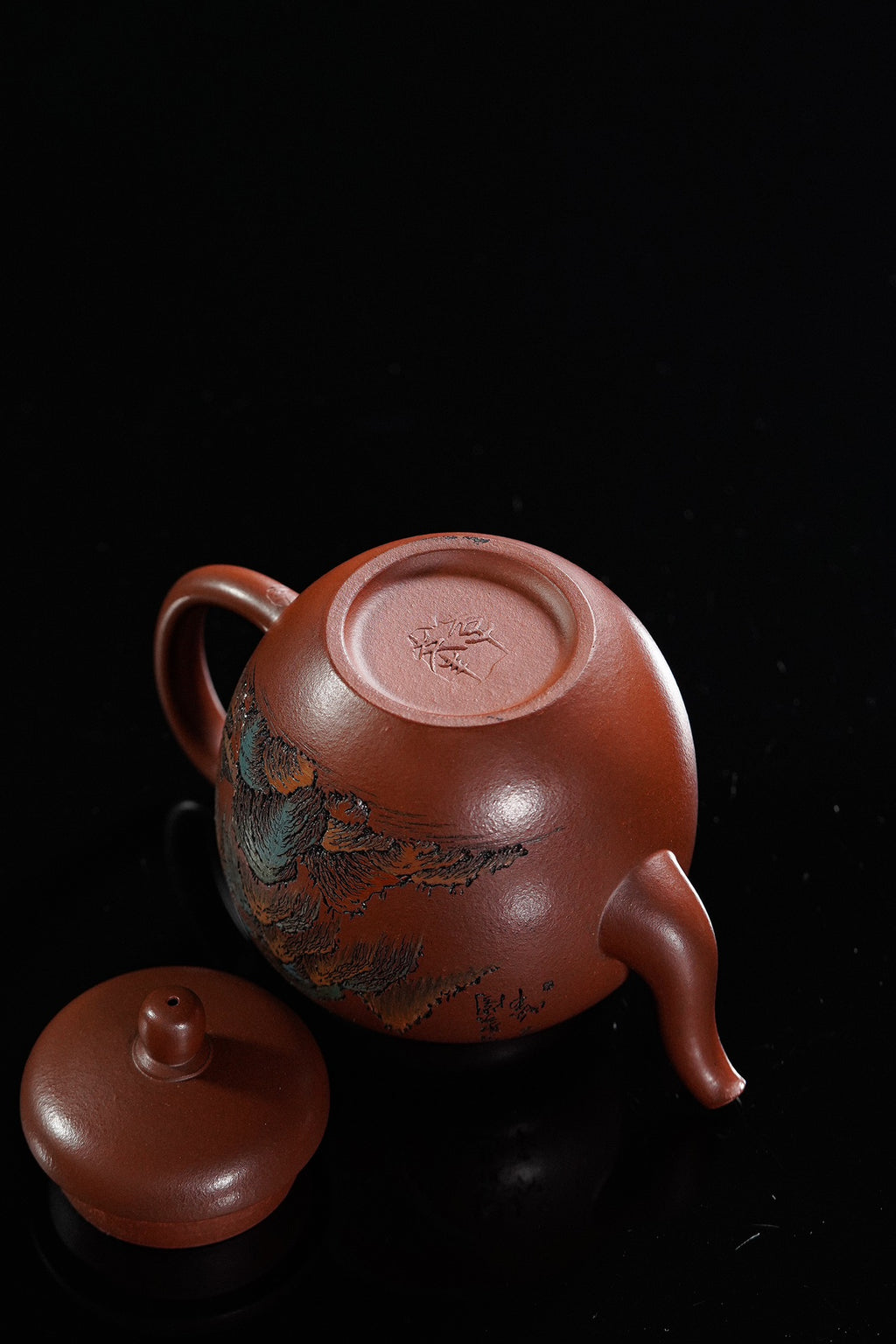 江山入壶·彩刻之巅李峰大师恭王府馆藏臻品《宫灯壶》原矿极品底槽清·250cc
