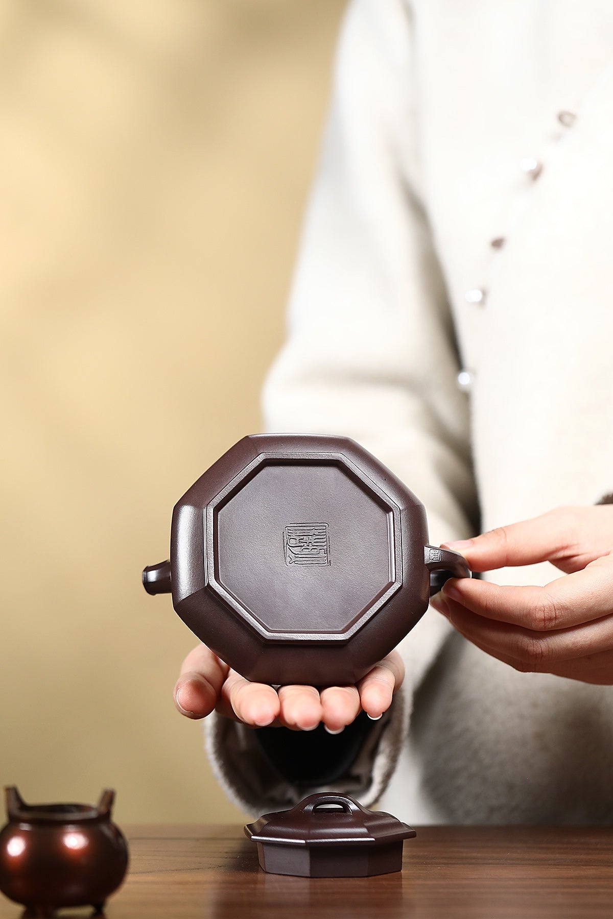 耿浩·方器臻藏&nbsp; 紫砂界80后扛鼎之作·著名方器巨匠·耿浩制《浩瓢壶》原矿极品老紫泥·260cc