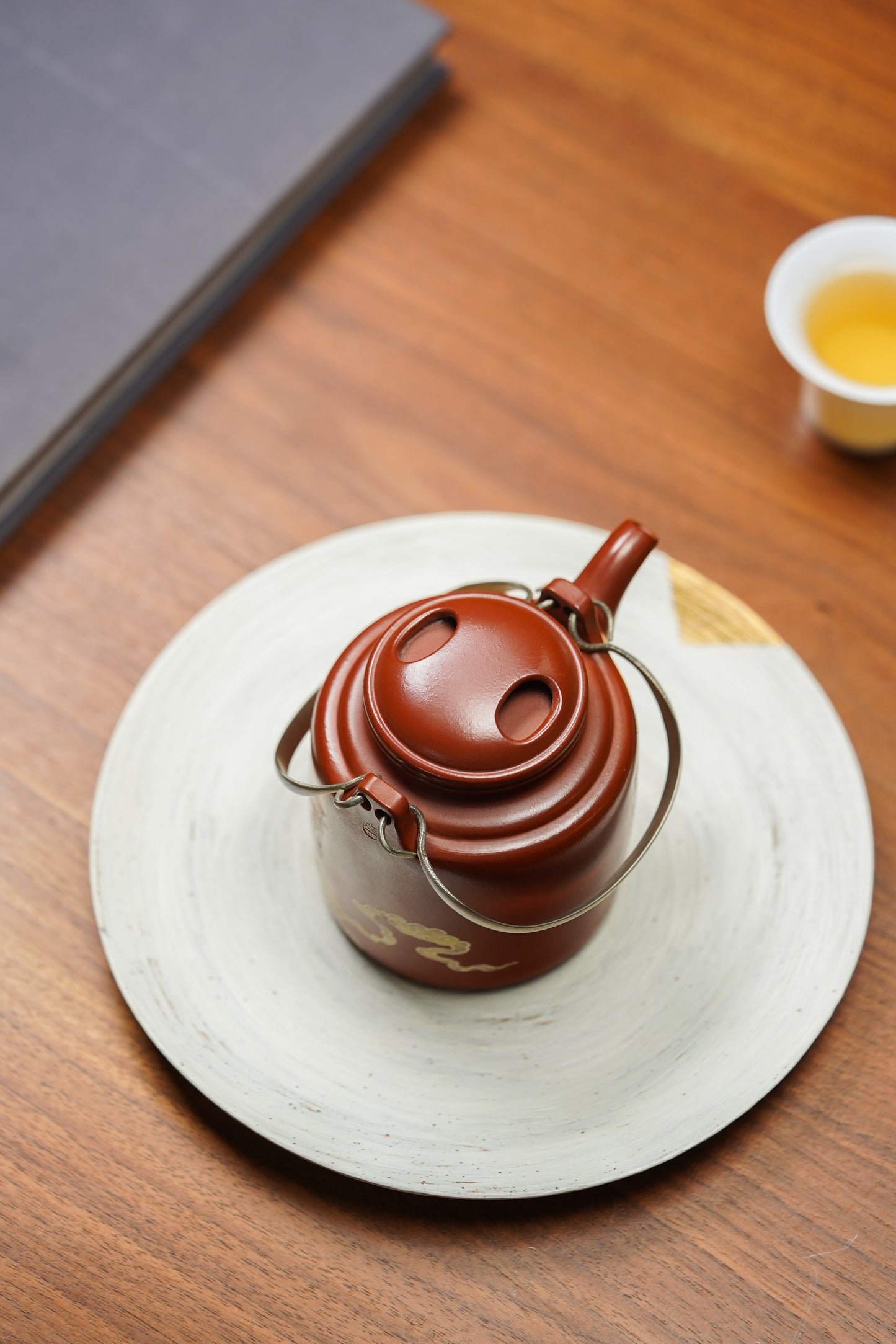 国大师李昌鸿·臻品福利🧧紫砂泰斗顾景舟传承·双国大师匠心之作【景舟牛盖洋桶壶】家藏原矿极品红皮龙·280cc