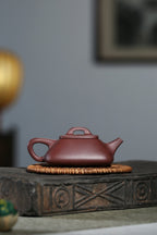 小品【四方石瓢】 制壶：范林强（国家级助理工艺美术师） 泥料：原矿紫茄泥 容量：125cc