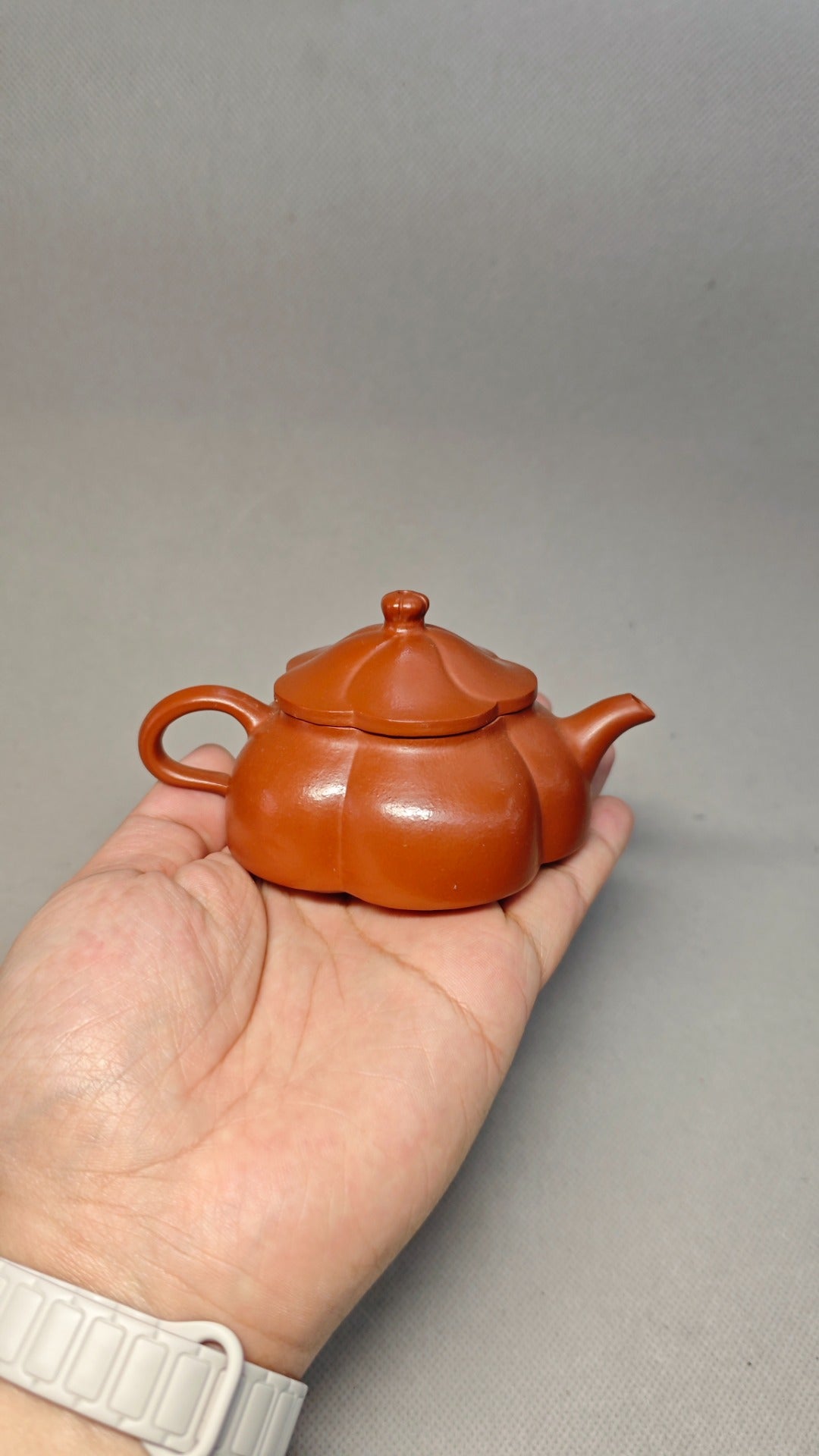 精工筋纹器 口盖不漏水 【筋纹合菱】 泥料：原矿朱泥 容量：100cc  孔数：7孔