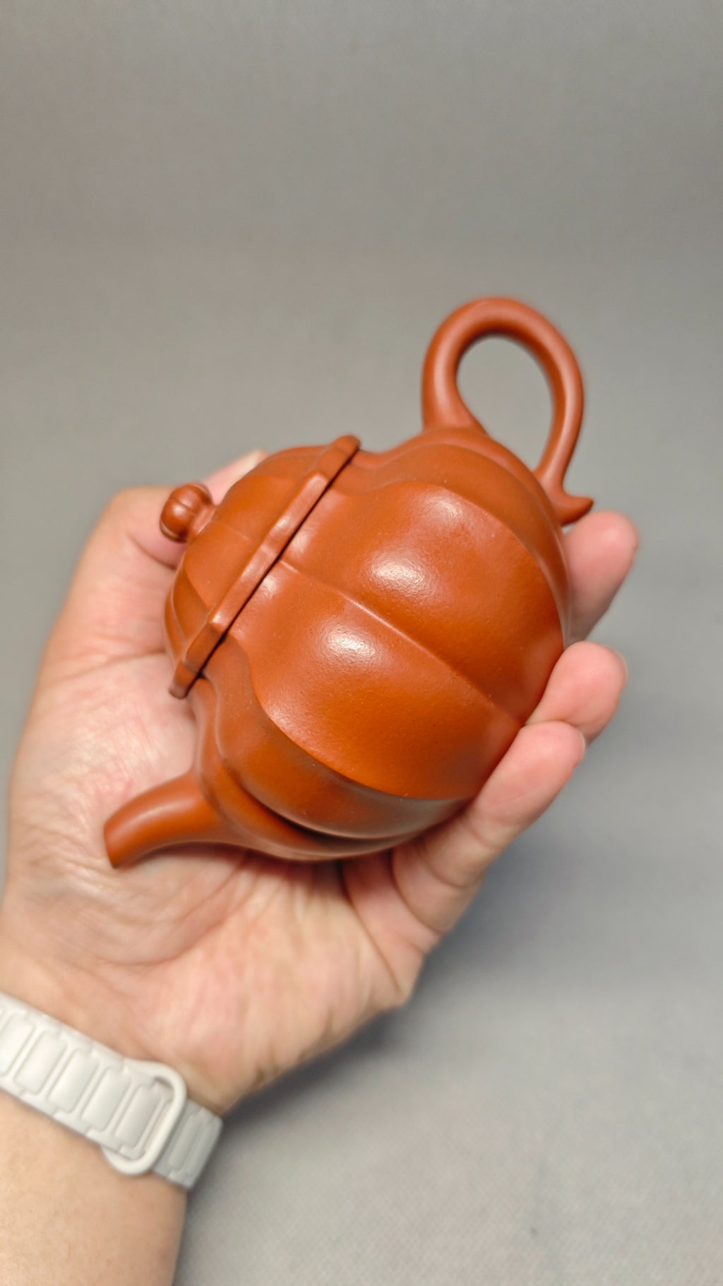 精工筋纹器 口盖不漏水 【筋纹仿古】 泥料：原矿朱泥 容量：200cc 孔数：内推球孔