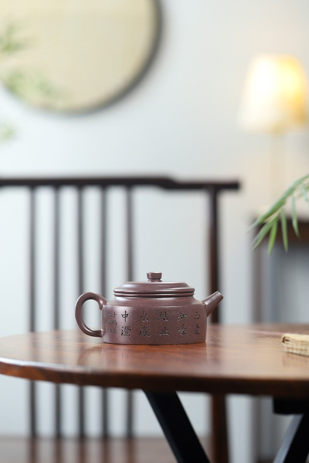 珍藏送礼级紫砂重器｜高级工艺美术师·许时娟 亲制【扁德钟壶】原矿天青泥 330cc - ZishaTeapotChina