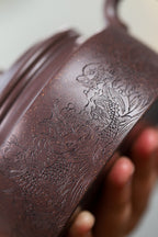 珍藏送礼级紫砂重器｜高级工艺美术师·许时娟 亲制【扁德钟壶】原矿天青泥 330cc - ZishaTeapotChina