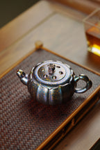 范泽锋嫡传·省大师邱爽紫砂潜力重器【莲子壶】原矿极品大红袍 280cc（紫晶贝壳烧）