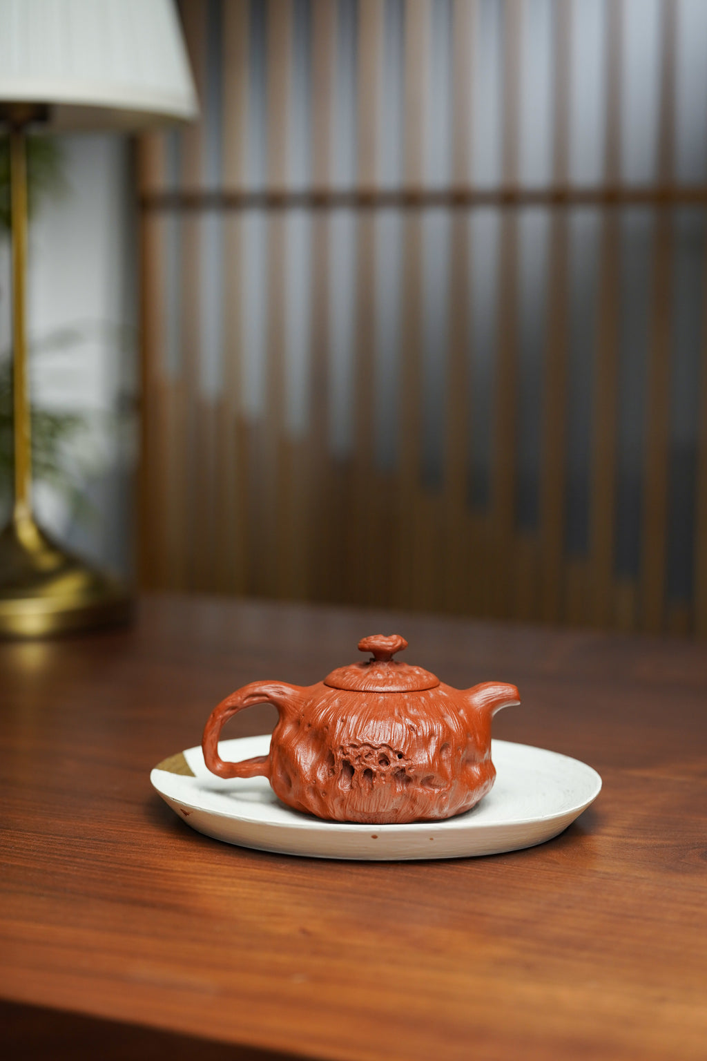 紫砂非遗花器泰斗·蒋蓉唯一嫡传｜蒋艺华亲制臻品【供春壶】原矿极品朱泥·220cc