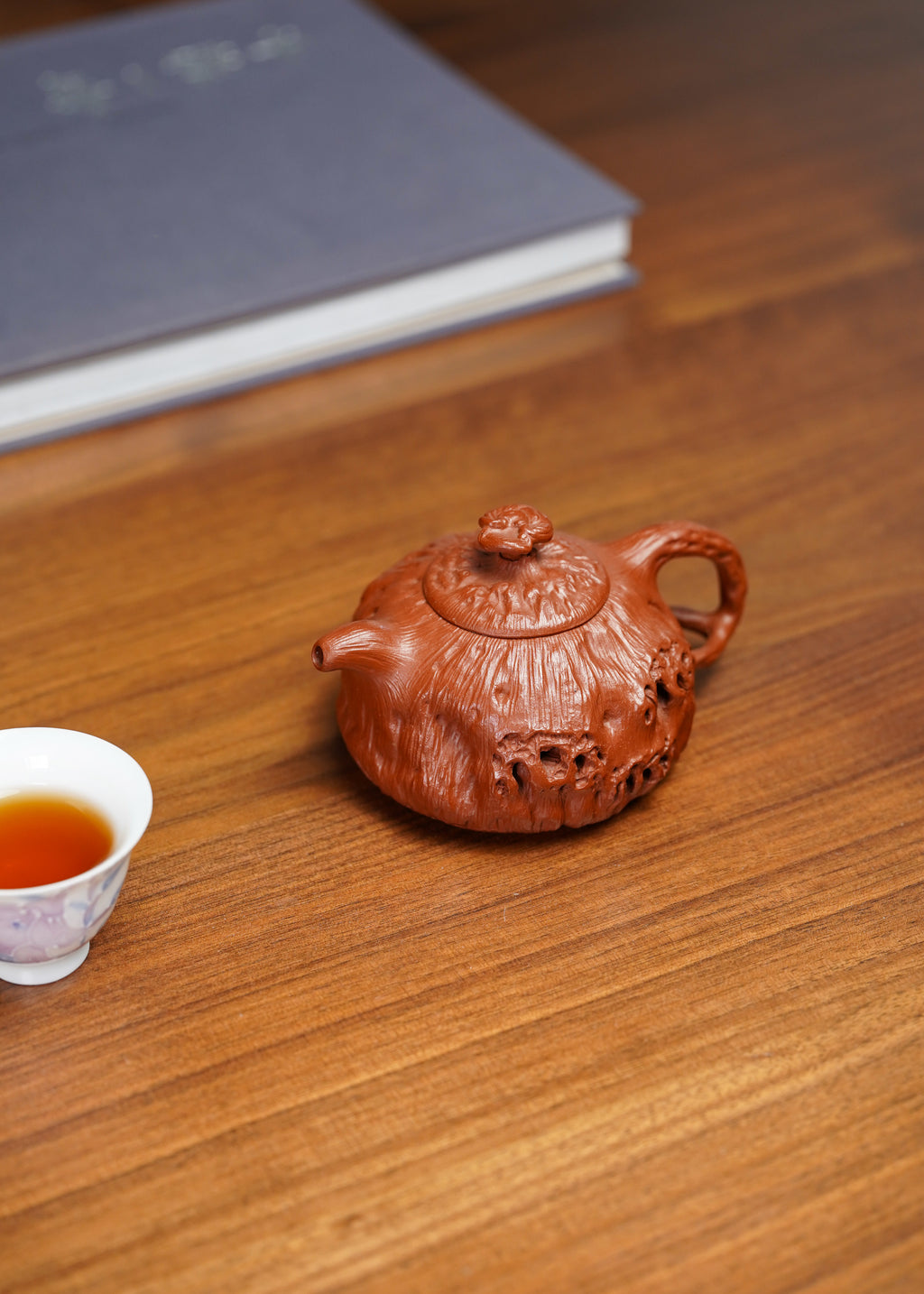 紫砂非遗花器泰斗·蒋蓉唯一嫡传｜蒋艺华亲制臻品【供春壶】原矿极品朱泥·220cc