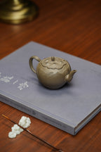紫砂非遗花器泰斗·蒋蓉唯一嫡传｜蒋艺华亲制臻品【连连高升壶】原矿极品蟹壳青段·200cc