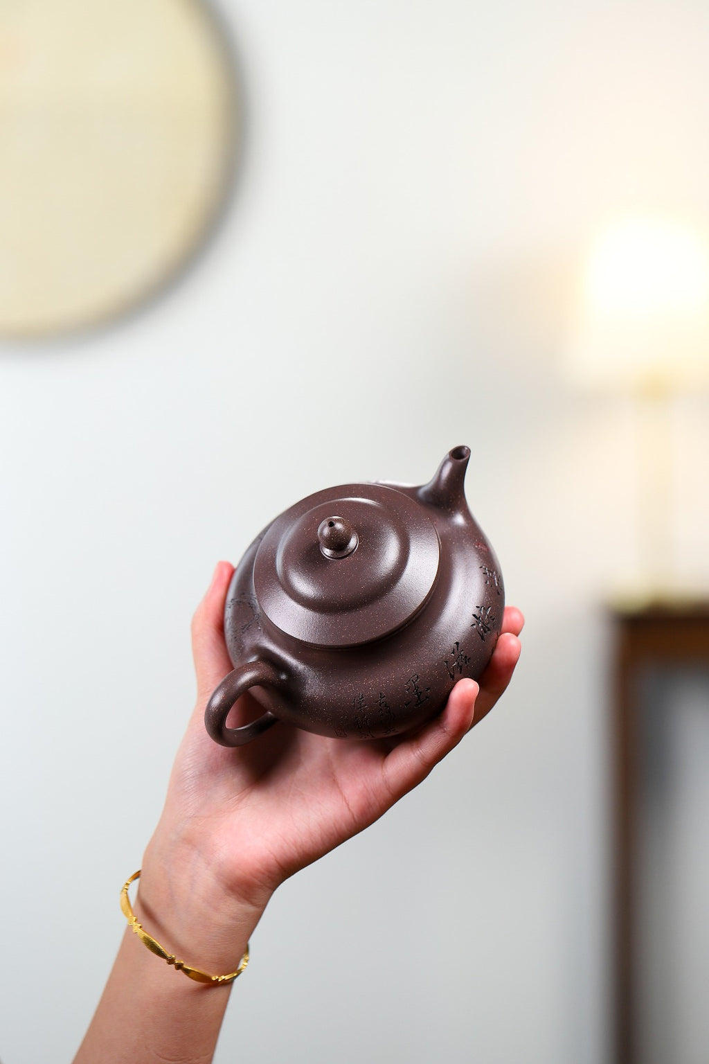 珍藏送礼级紫砂重器｜高级工艺美术师·许时娟 亲制【鸟语花香壶】原矿天青泥· 300cc