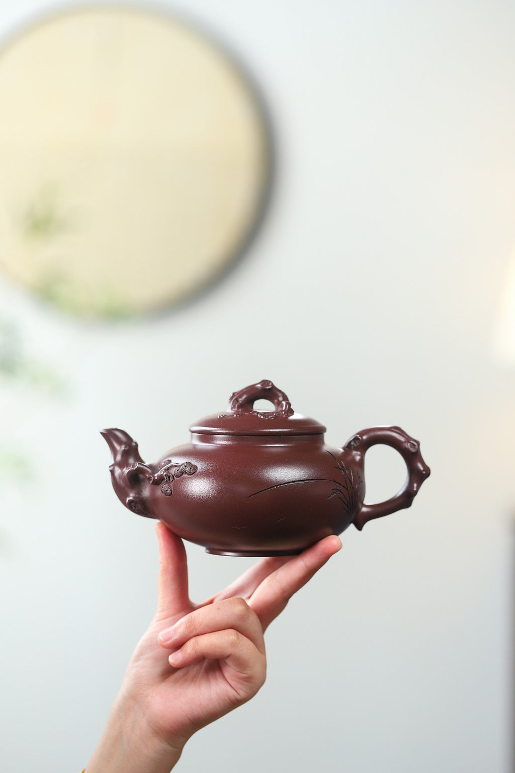 珍藏送礼级紫砂重器｜高级工艺美术师·许时娟 亲制【岁寒三友壶】原矿优质老紫泥· 540cc