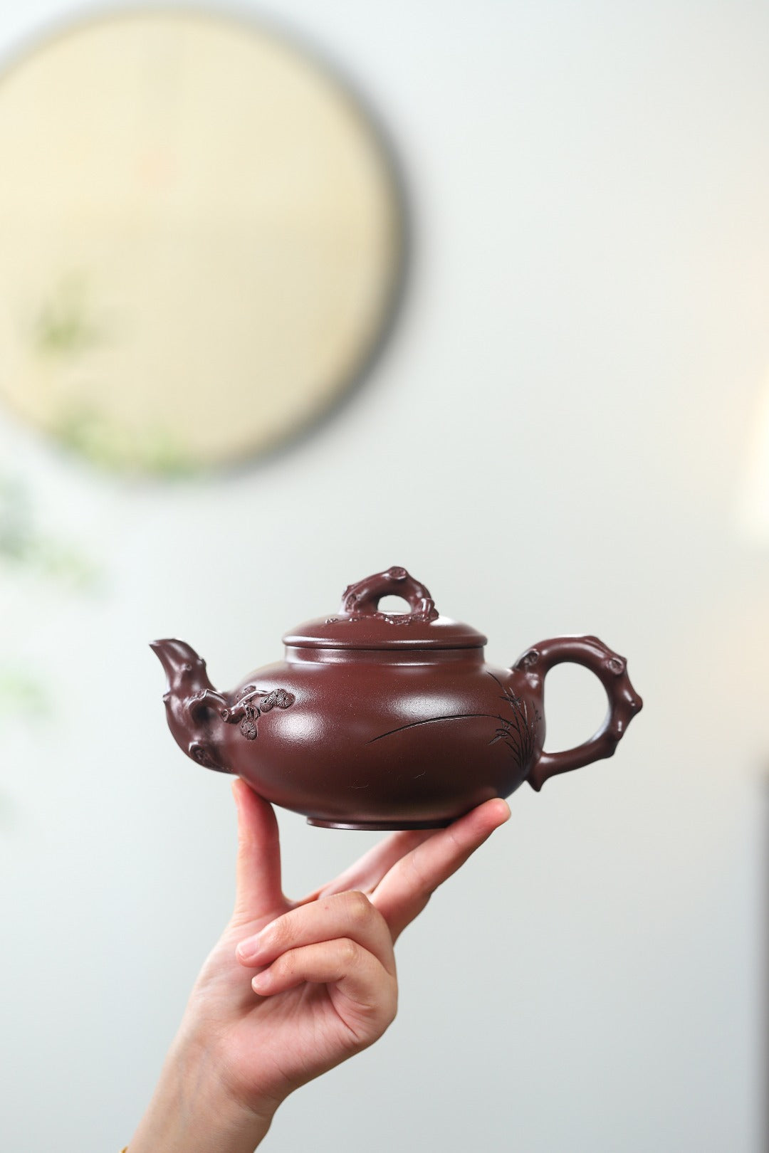 珍藏送礼级紫砂重器｜高级工艺美术师·许时娟 亲制【岁寒三友壶】原矿优质老紫泥· 540cc