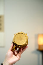珍藏送礼级紫砂重器｜高级工艺美术师·许时娟 亲制【六方青玉壶】原矿黄金段-龙窑柴烧 300cc