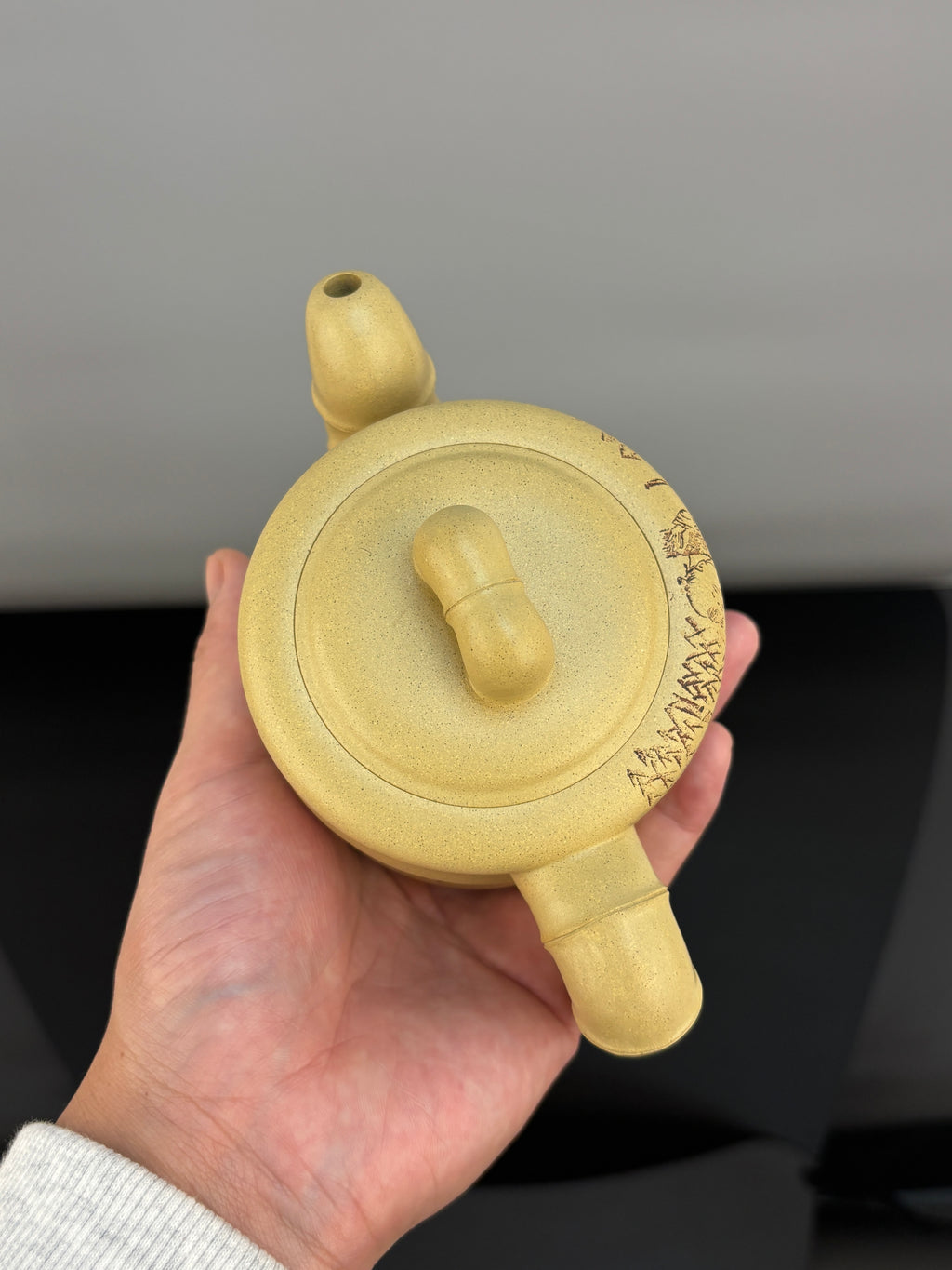 范泽锋嫡传·省大师邱爽➕国大师 邱玉林紫砂潜力重器【知足常乐壶】原矿极品本山绿泥·330cc