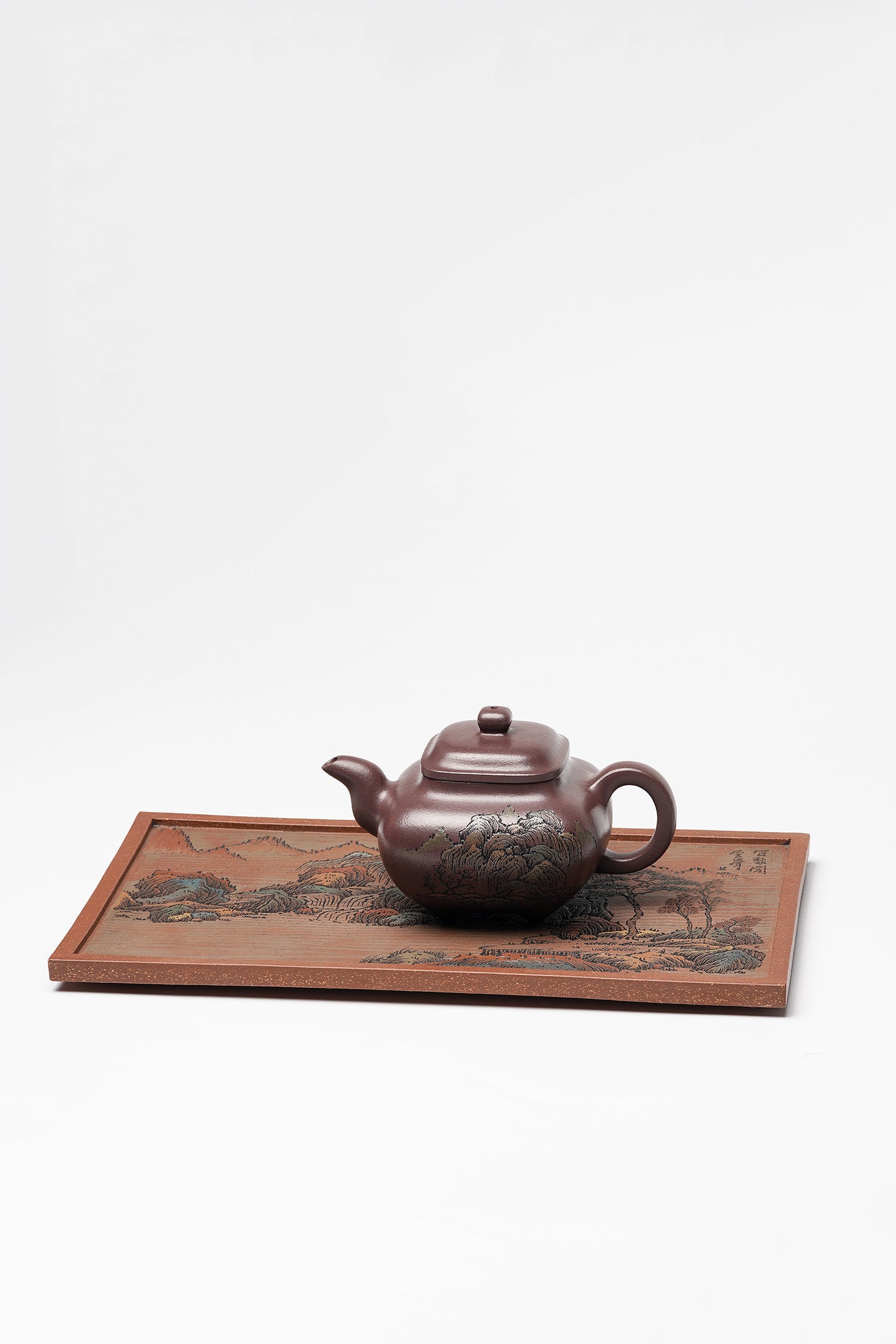 江山入壶·彩刻之巅 李峰大师恭王府馆藏臻品《传炉壶》原矿极品老紫泥 260cc