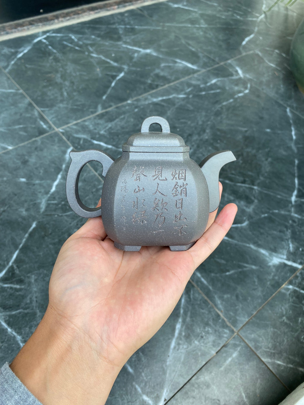 江山入壶·彩刻之巅 李峰大师恭王府馆藏臻品《福临八方壶》原矿优质天青泥 310cc