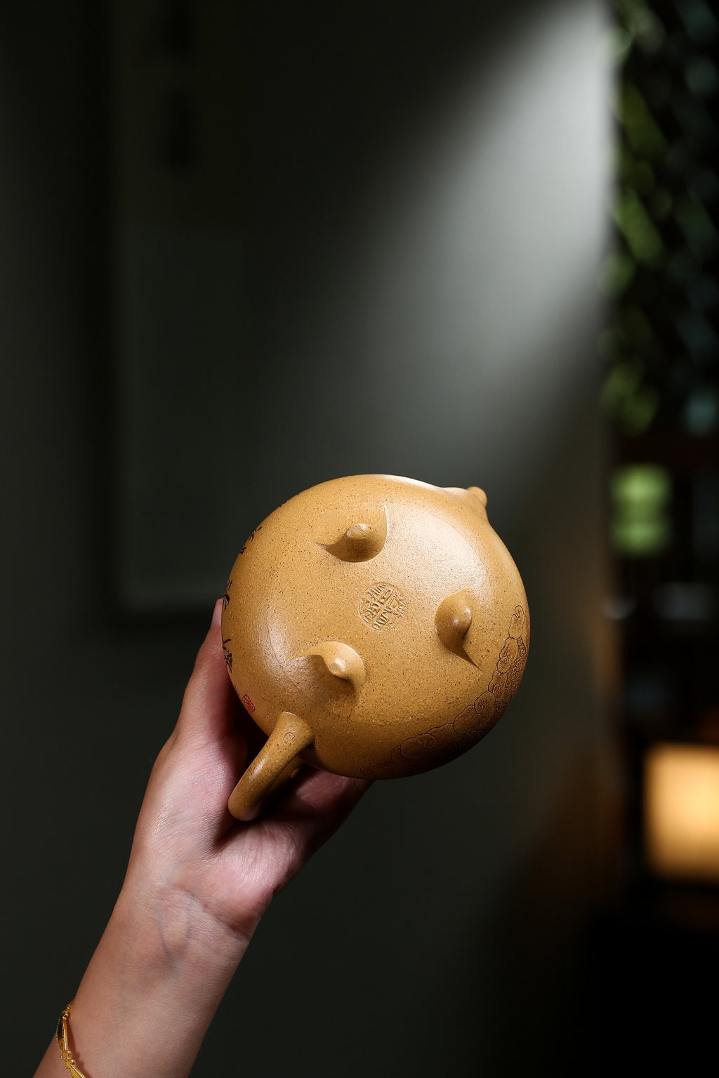 珍藏送礼级紫砂重器｜高级工艺美术师·许时娟 亲制【福绛壶】原矿极品段泥 370cc