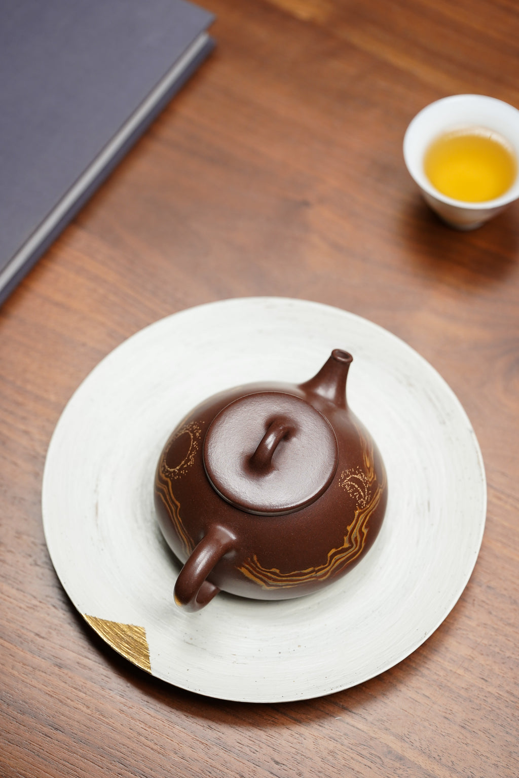 范泽锋嫡传·省大师邱爽紫砂潜力重器【流云石瓢壶】原矿极品老紫泥·180cc
