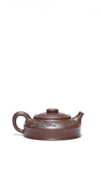 江山入壶·彩刻之巅🇨🇳李峰大师恭王府馆藏臻品《延年益寿壶》原矿极品老紫泥·180cc