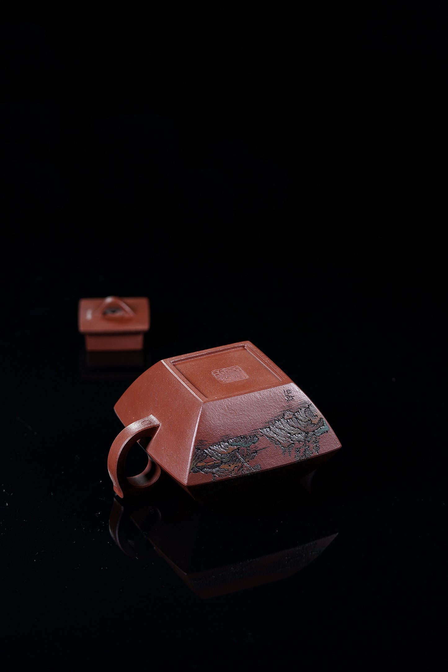 江山入壶·彩刻之巅🇨🇳李峰大师恭王府馆藏臻品《合斗壶》原矿优质底槽清·300cc