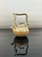 范泽锋嫡传·省大师邱爽紫砂潜力重器【东坡提梁壶】原矿极品蟹壳青段泥·250cc - ZishaTeapotChina