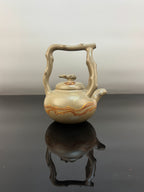 范泽锋嫡传·省大师邱爽紫砂潜力重器【东坡提梁壶】原矿极品蟹壳青段泥·250cc - ZishaTeapotChina