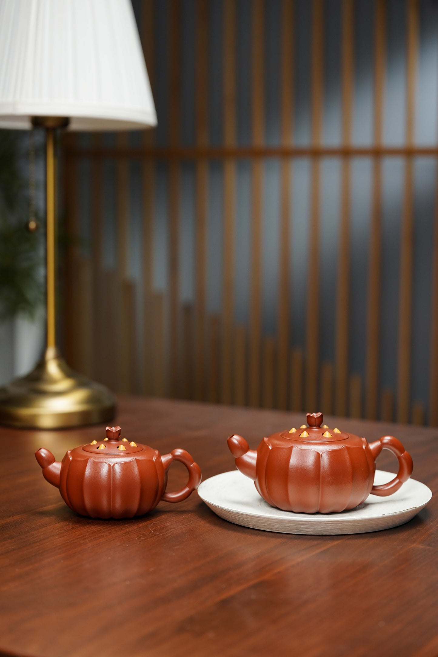 紫砂非遗花器泰斗·蒋蓉唯一嫡传｜蒋艺华亲制臻品【莲子壶】原矿极品大红袍➕黄金段·270cc