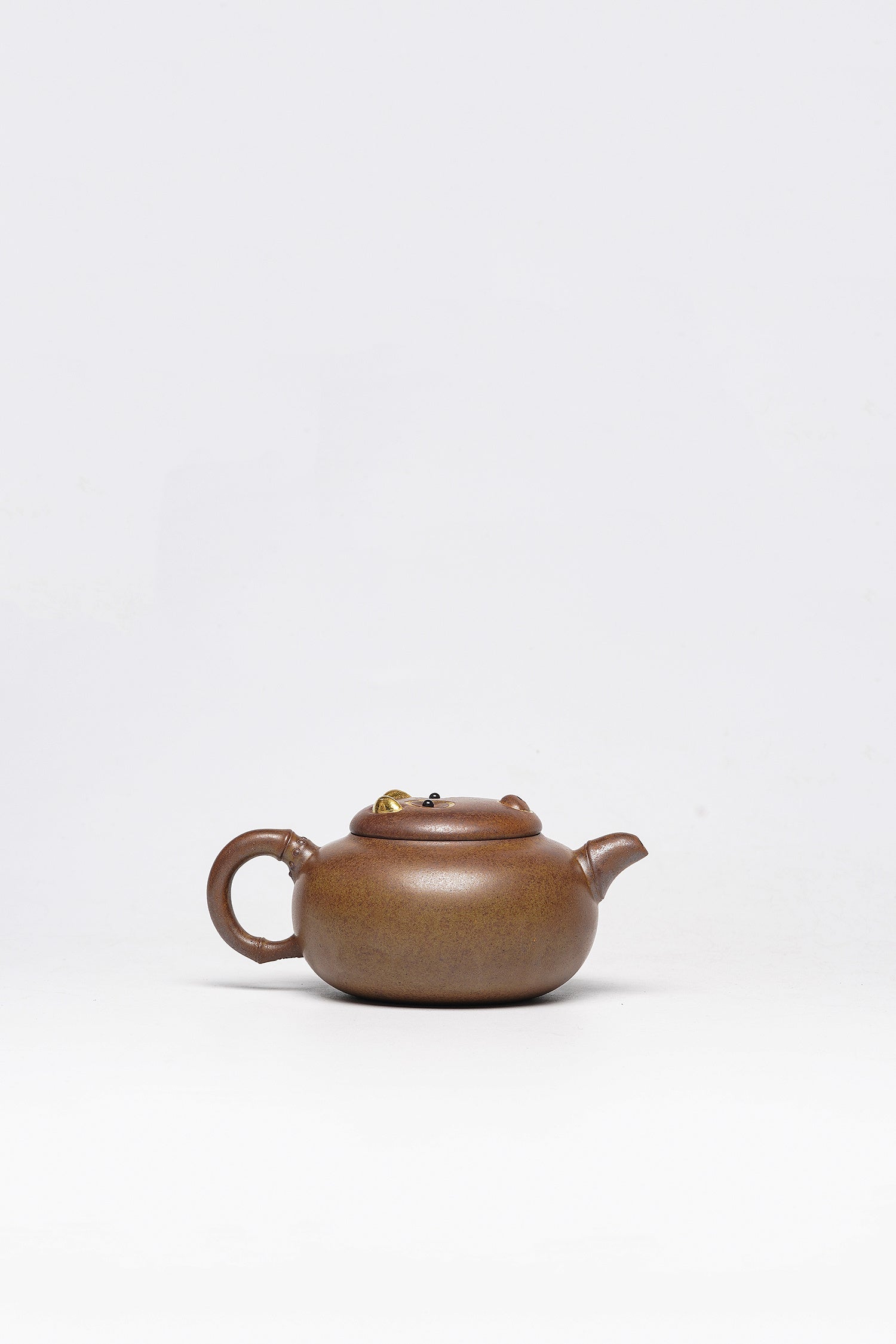紫砂非遗花器泰斗·蒋蓉唯一嫡传｜蒋艺华亲制臻品【胸有成竹壶】原矿极品黄金段柴烧·180cc