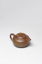 紫砂非遗花器泰斗·蒋蓉唯一嫡传｜蒋艺华亲制臻品【胸有成竹壶】原矿极品黄金段柴烧·180cc