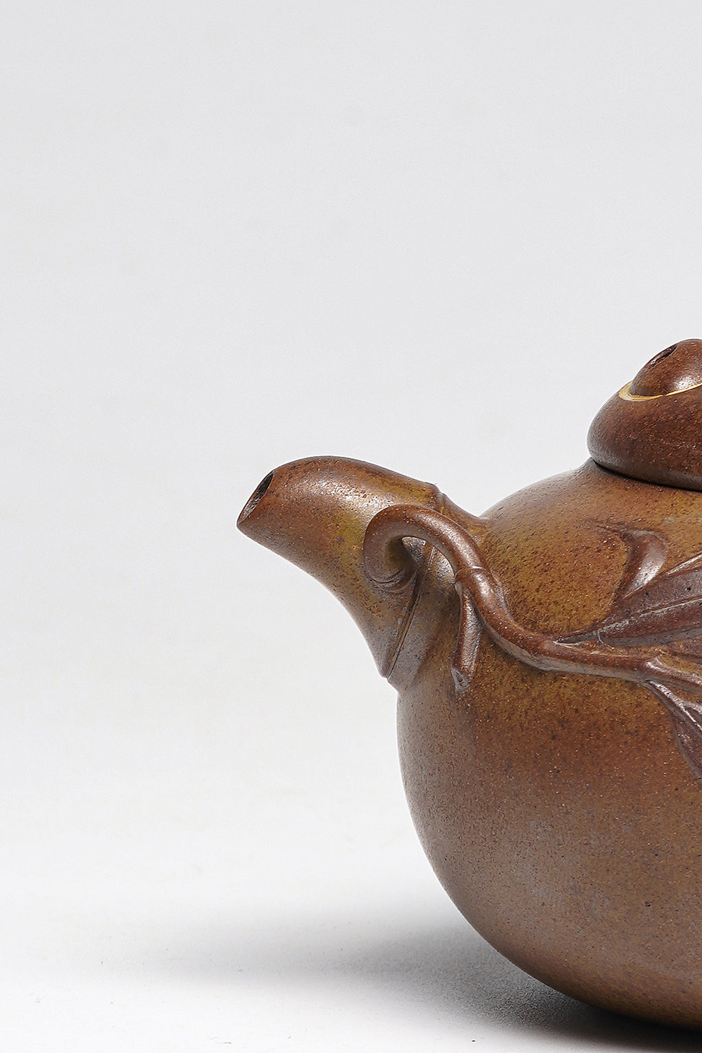 紫砂非遗花器泰斗·蒋蓉唯一嫡传｜蒋艺华亲制臻品【胸有成竹壶】原矿极品黄金段柴烧·180cc