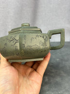程辉大师 紫砂界功勋级领军人物·典藏臻品《六方雪华壶》原矿极品景舟绿泥·350cc