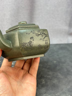 程辉大师 紫砂界功勋级领军人物·典藏臻品《六方雪华壶》原矿极品景舟绿泥·350cc