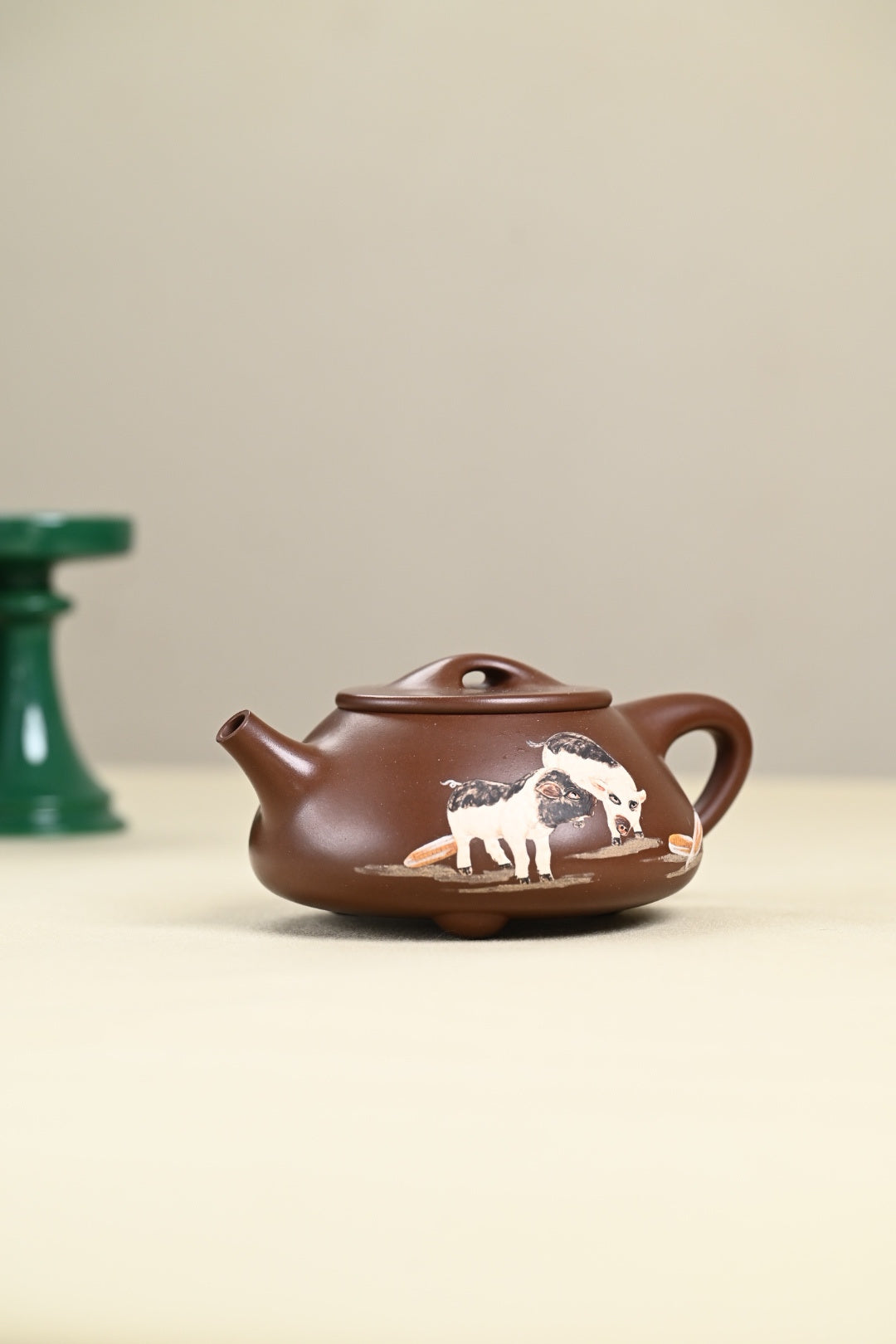 『景舟石瓢』 文革老紫泥·容量400cc·14孔出水·王岳龄·国家级正高级工艺美术师（双研高） - ZishaTeapotChina