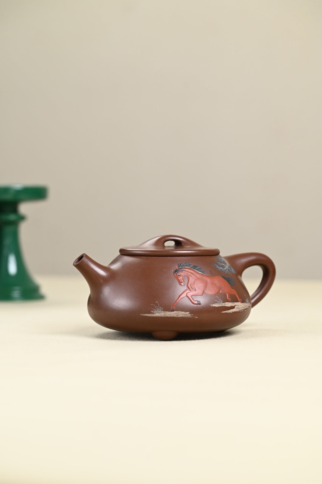 『景舟石瓢』 文革老紫泥·容量400cc·14孔出水·王岳龄·国家级正高级工艺美术师（双研高）