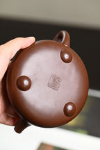 『景舟石瓢』 文革老紫泥·容量400cc·14孔出水·王岳龄·国家级正高级工艺美术师（双研高）