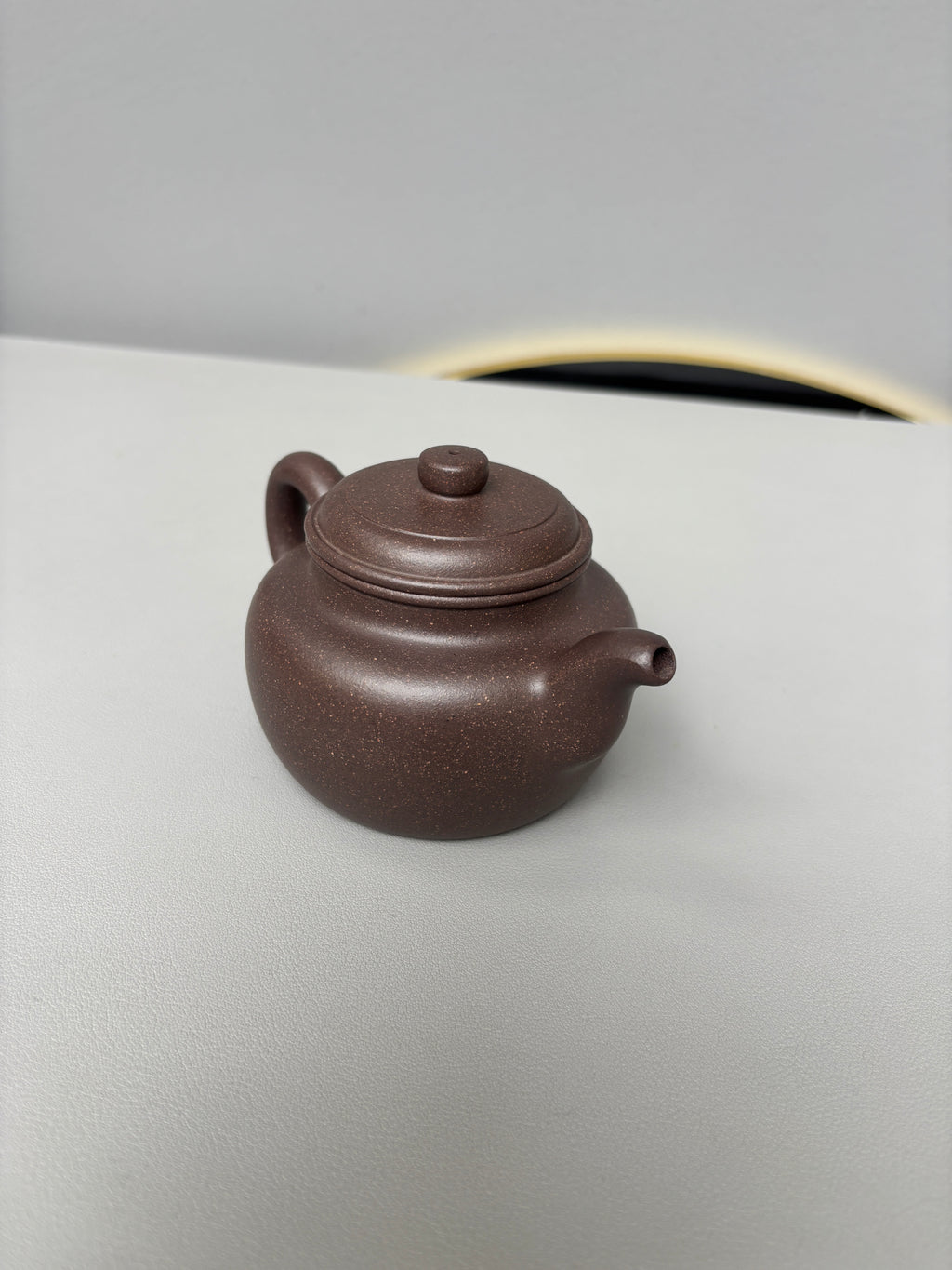 紫砂珍藏级精品｜省大师吴培林高徒·王雅丽 制【大蕴德钟壶】原矿优质天青泥·230cc