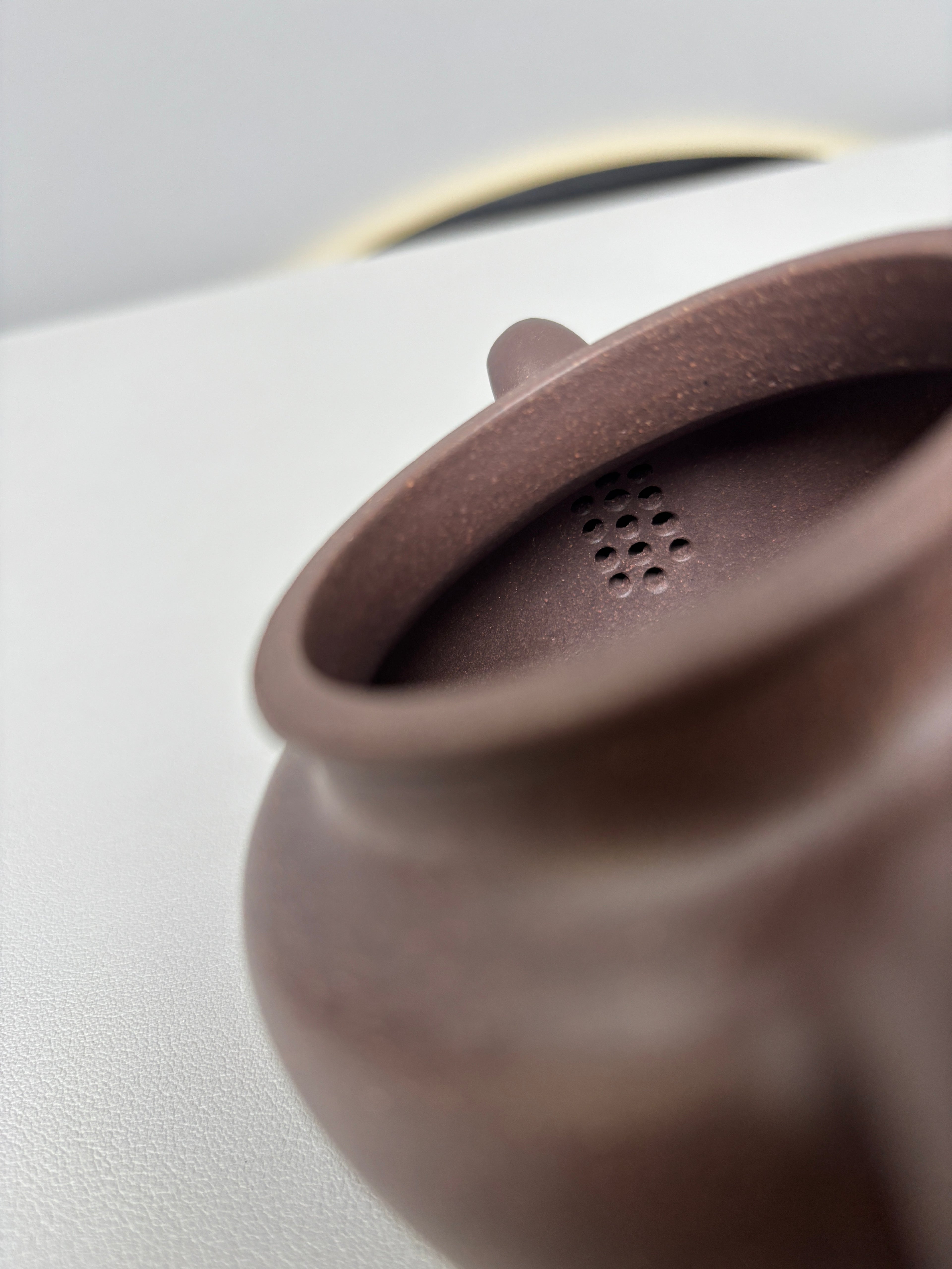 紫砂珍藏级精品｜省大师吴培林高徒·王雅丽 制【大蕴德钟壶】原矿优质天青泥·230cc