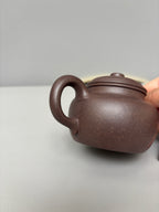 紫砂珍藏级精品｜省大师吴培林高徒·王雅丽 制【大蕴德钟壶】原矿优质天青泥·230cc