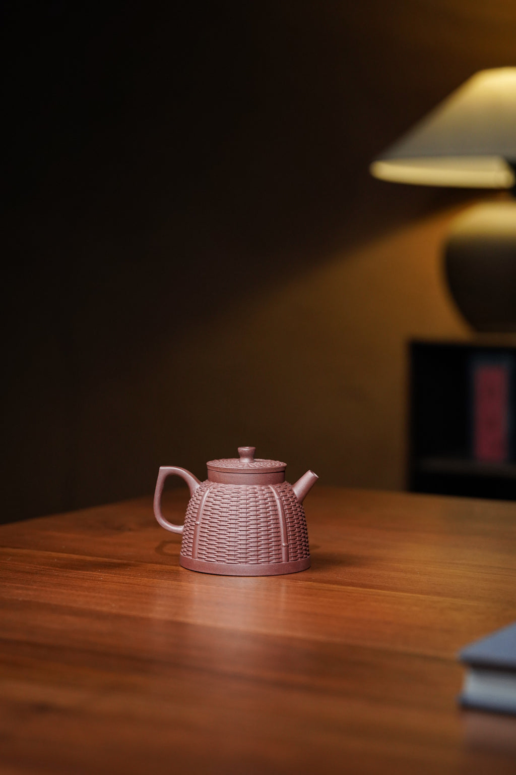 范泽锋大师高徒·省大师邱爽紫砂潜力重器【竹编鱼罩壶】原矿优质老紫泥·160cc