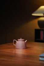范泽锋大师高徒·省大师邱爽紫砂潜力重器【竹编鱼罩壶】原矿优质老紫泥·160cc