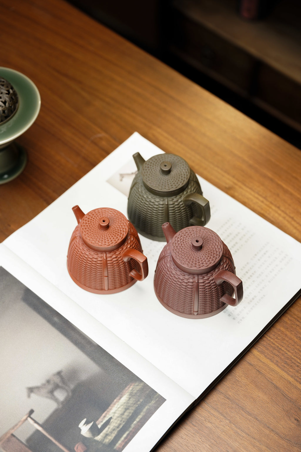 范泽锋大师高徒·省大师邱爽紫砂潜力重器【竹编鱼罩壶】原矿优质老紫泥·160cc