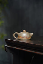 范泽锋大师高徒·省大师邱爽紫砂潜力重器【天际壶】雨花石 原矿极品蟹壳青·190cc