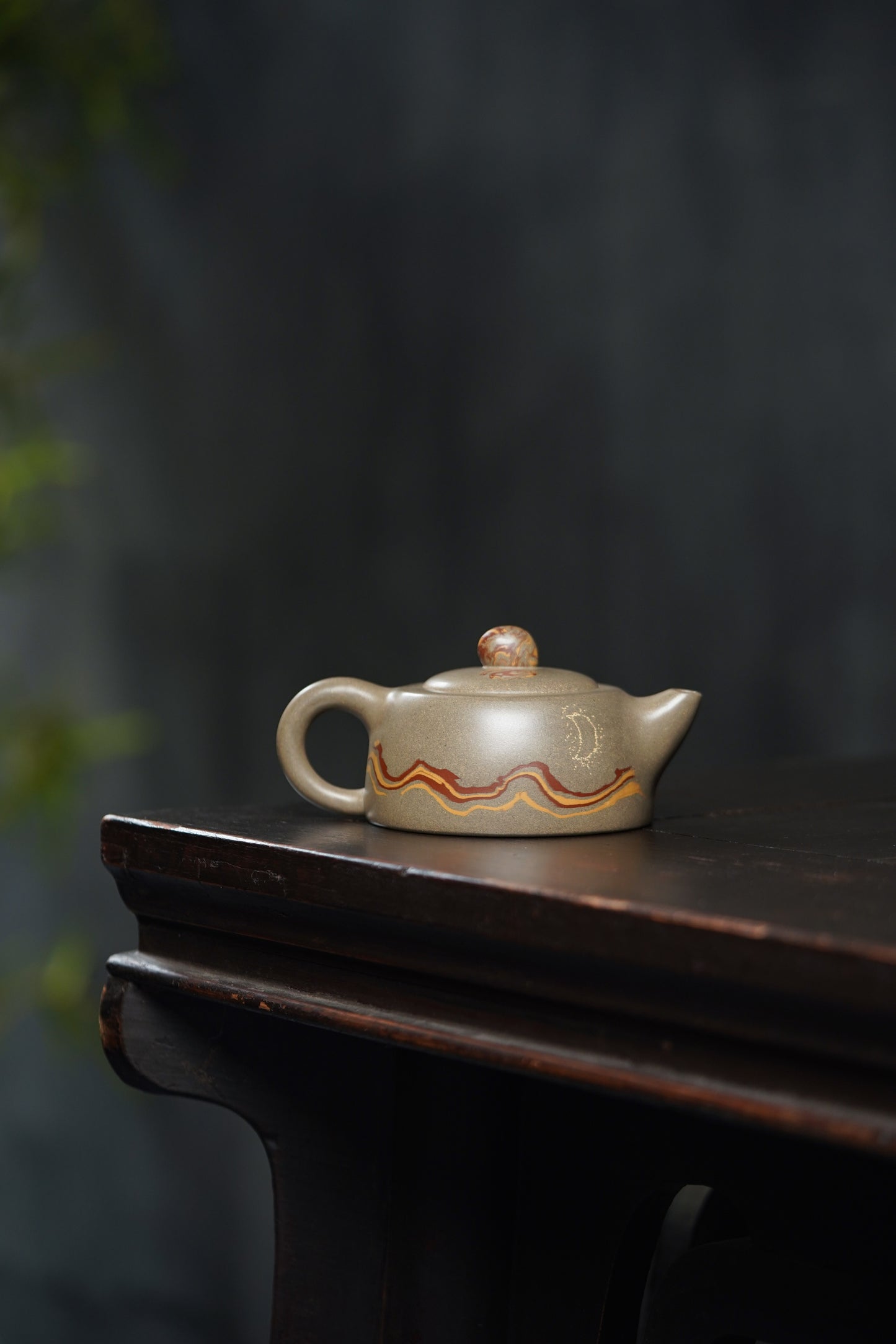 范泽锋大师高徒·省大师邱爽紫砂潜力重器【天际壶】雨花石 原矿极品蟹壳青·190cc