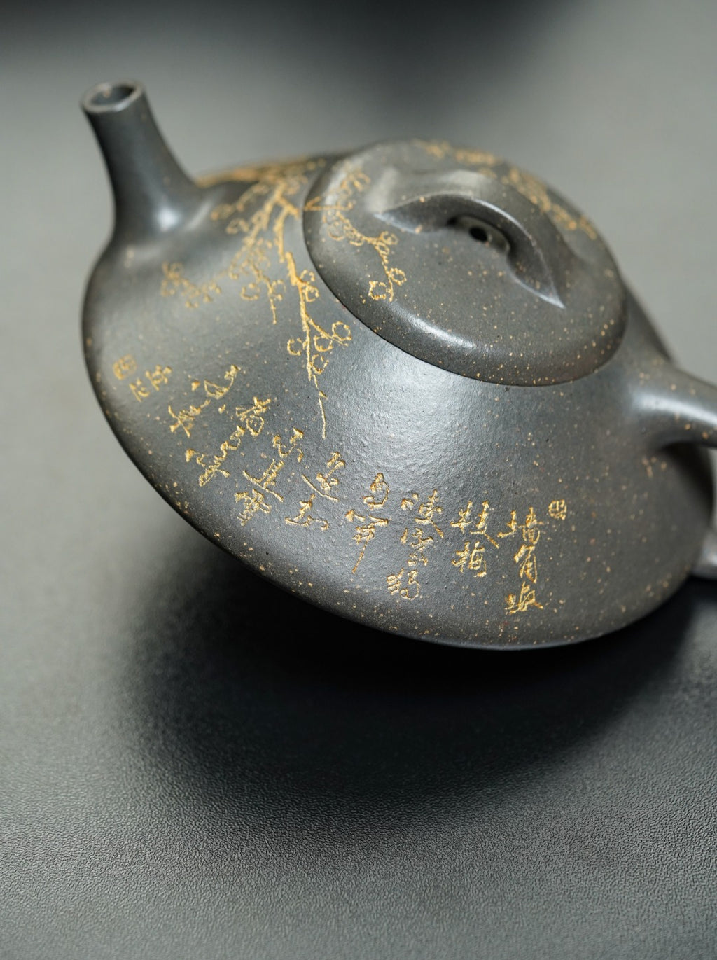 储立之大师｜中国陶瓷艺术终身成就奖获得者｜典藏重器【纳瓢壶】原矿优质储氏雪花青 150cc