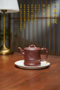 蒋蓉嫡脉 传世花器】紫砂非遗花器泰斗｜蒋艺华亲制【一品竹段壶】原矿极品底槽清·420cc