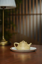 紫砂非遗花器泰斗·蒋蓉唯一嫡传｜蒋艺华亲制巅峰臻品【子冶石瓢壶】原矿极品本山绿泥 200cc
