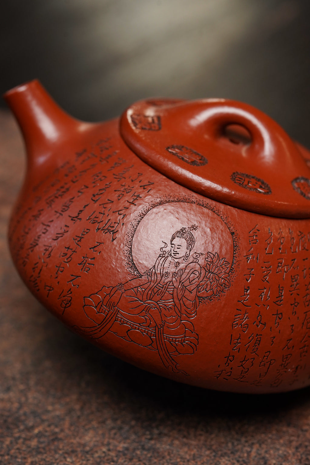 郑求标大师｜双心经至尊藏品《景舟石瓢壶》原矿极品粗砂朱泥·230cc